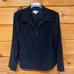 TROUSERS ETC NEW YORK Elegant Black Lined Full Zip Women's Blazer